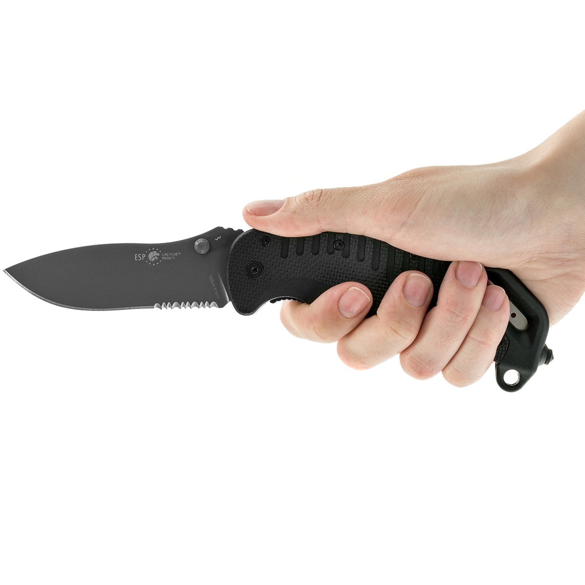 Складаний ніж рятувальний ESP RK-01-S Rescue Knife - Black