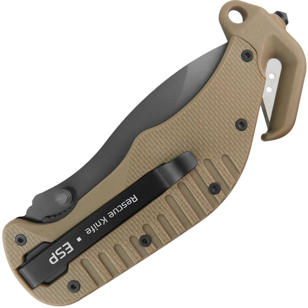 Nóż składany ratowniczy ESP RKK-01 Rescue Knife - Khaki