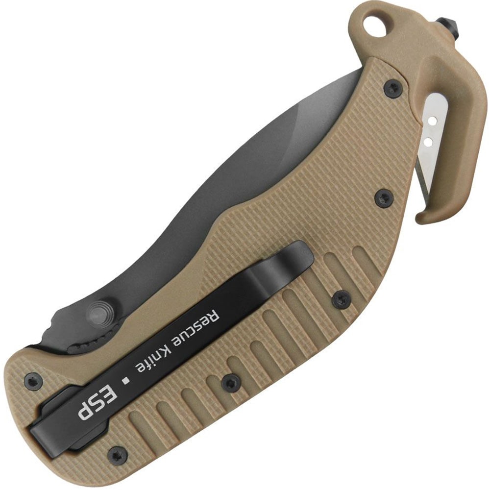 Nóż składany ratowniczy ESP RKK-01-S Rescue Knife - Khaki