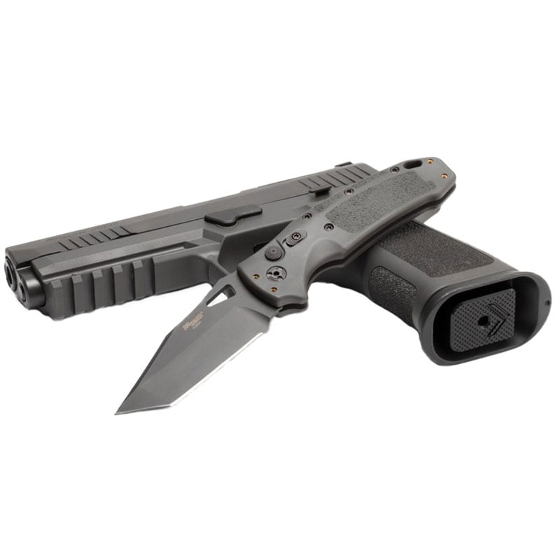 Hogue SIG K320A Tactical Tanto Black Cerakote Spring knife - Grey