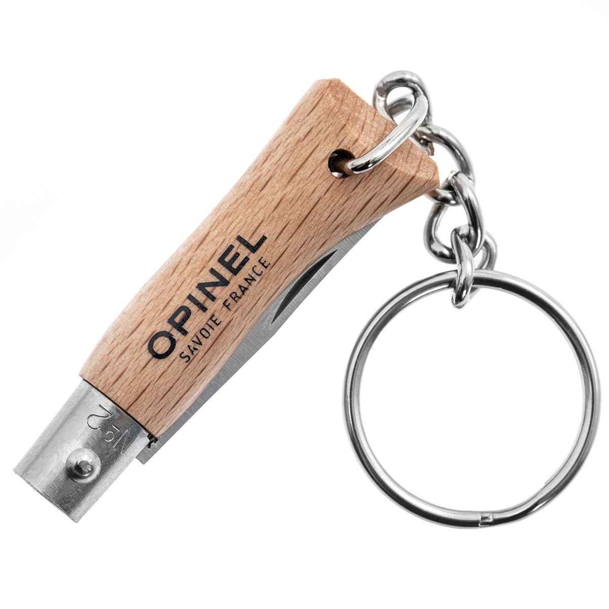 Складаний ніж Opinel No.2  Inox Natural Брелок