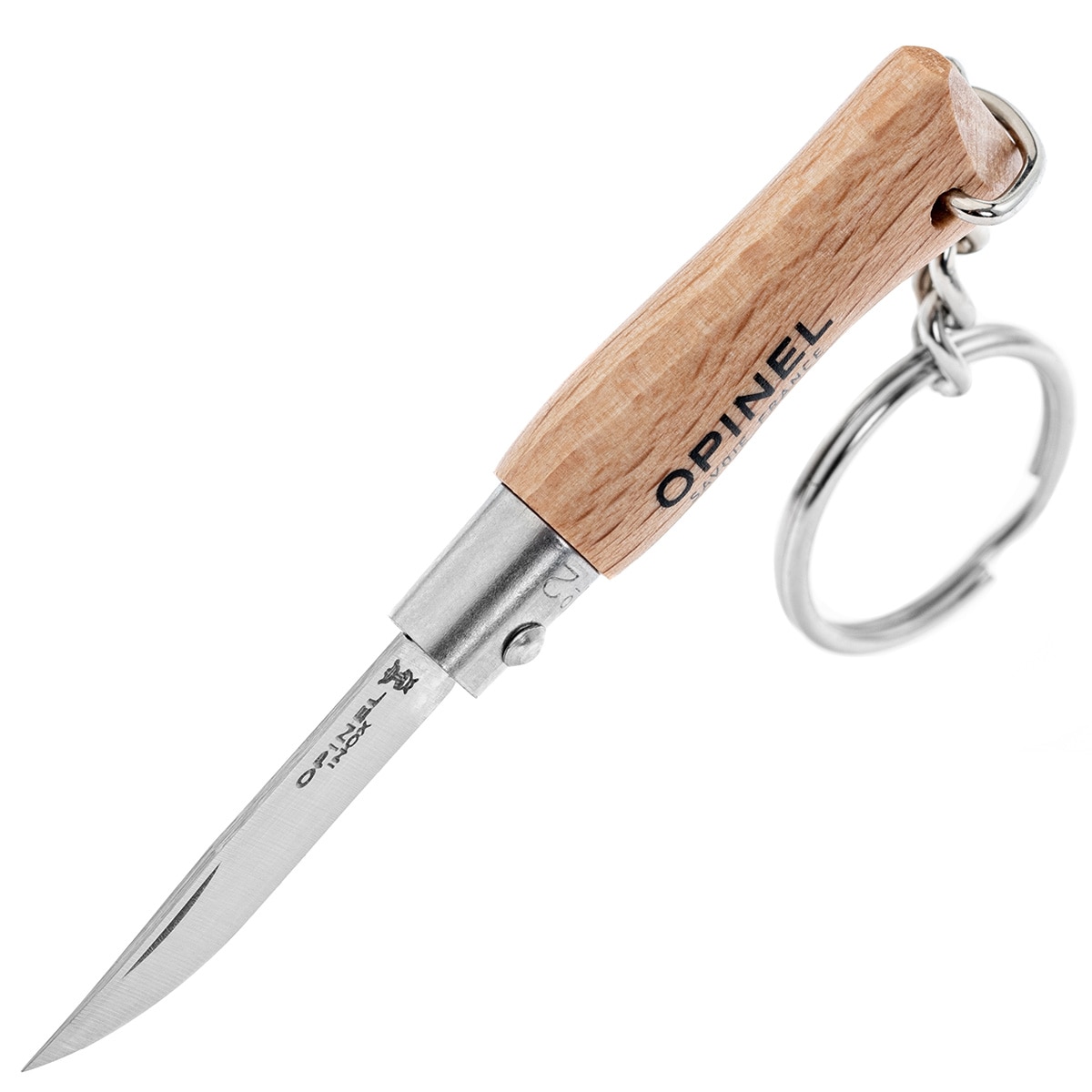 Nóż składany Opinel No.2  Inox Natural Brelok