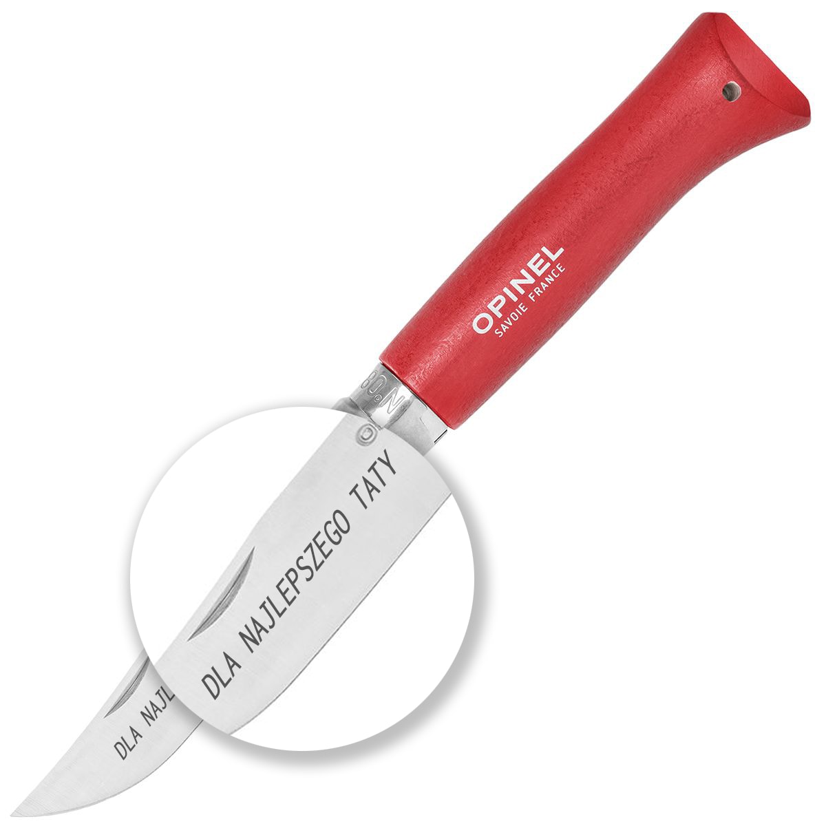 Nóż składany Opinel No.8 Colorama Inox - Red