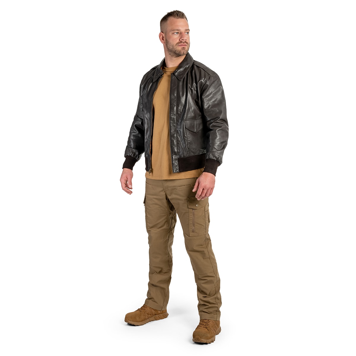 Шкіряна куртка Mil-Tec US A2 Leather Flight Jacket - Brown