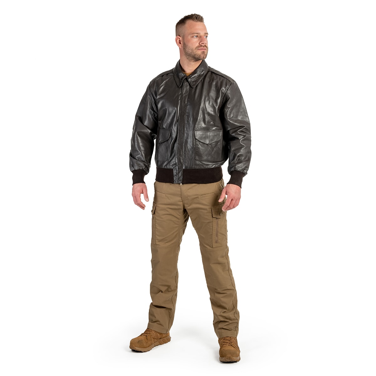 Kurtka skórzana Mil-Tec US A2 Leather Flight Jacket - Brown