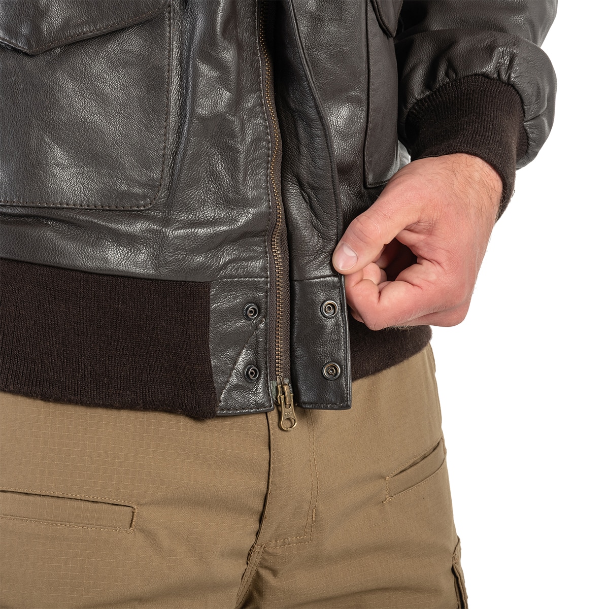 Kurtka skórzana Mil-Tec US A2 Leather Flight Jacket - Brown