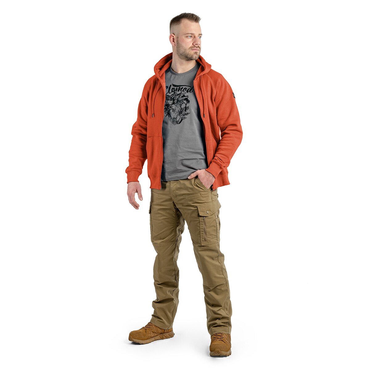 Кофта Pentagon CloMod Zip Hoody Blank - Maroon Red