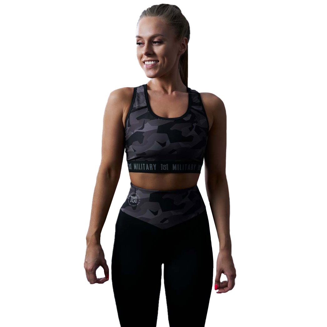 Biustonosz sportowy Military Gym Wear Bullet Bra - Camo