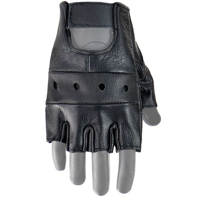 Rękawice Mil-Tec Biker Leather Fingerless - Black