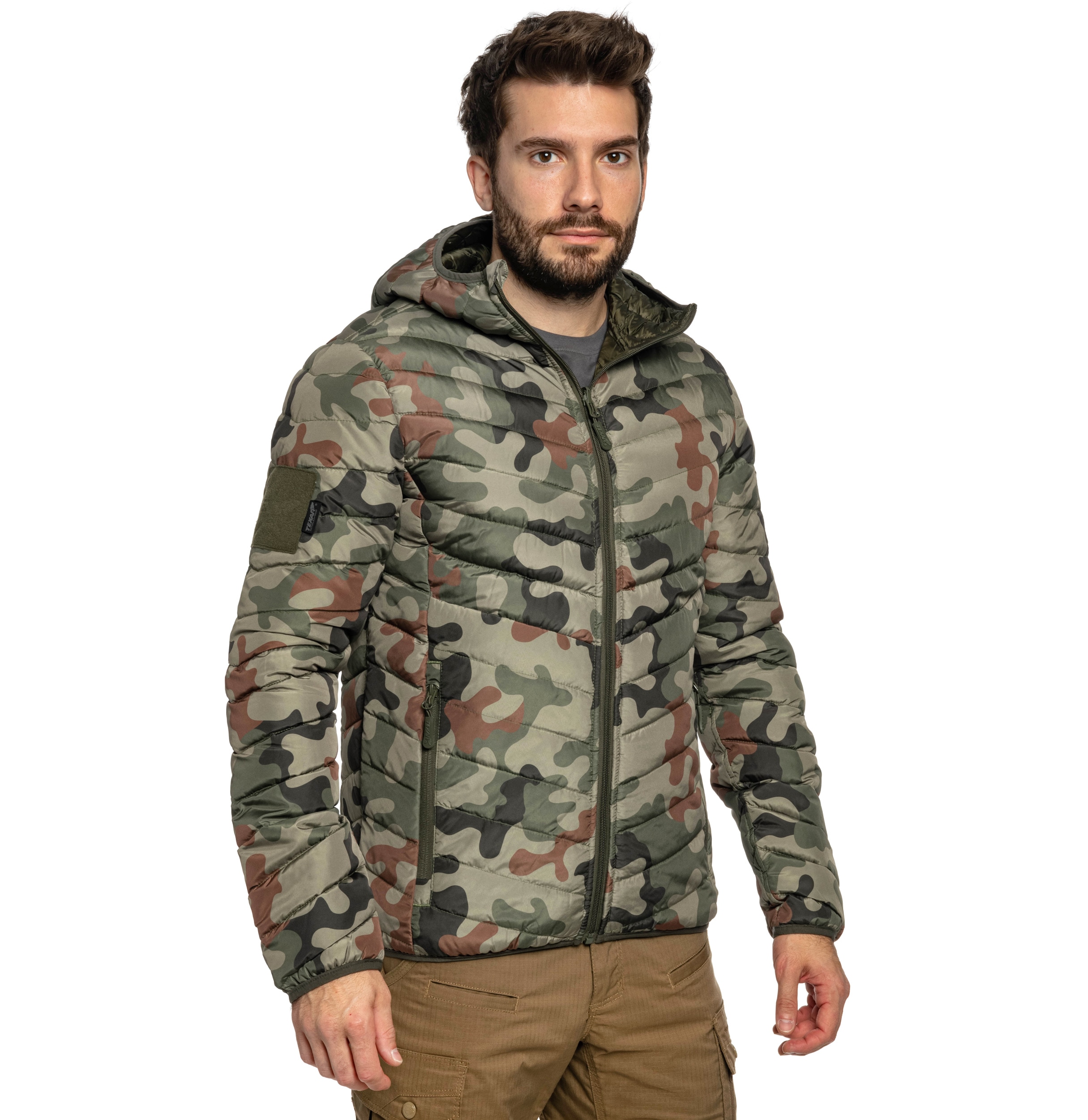 Kurtka puchowa dwustronna Texar Reverse - Olive/wz.93 Pantera PL Woodland
