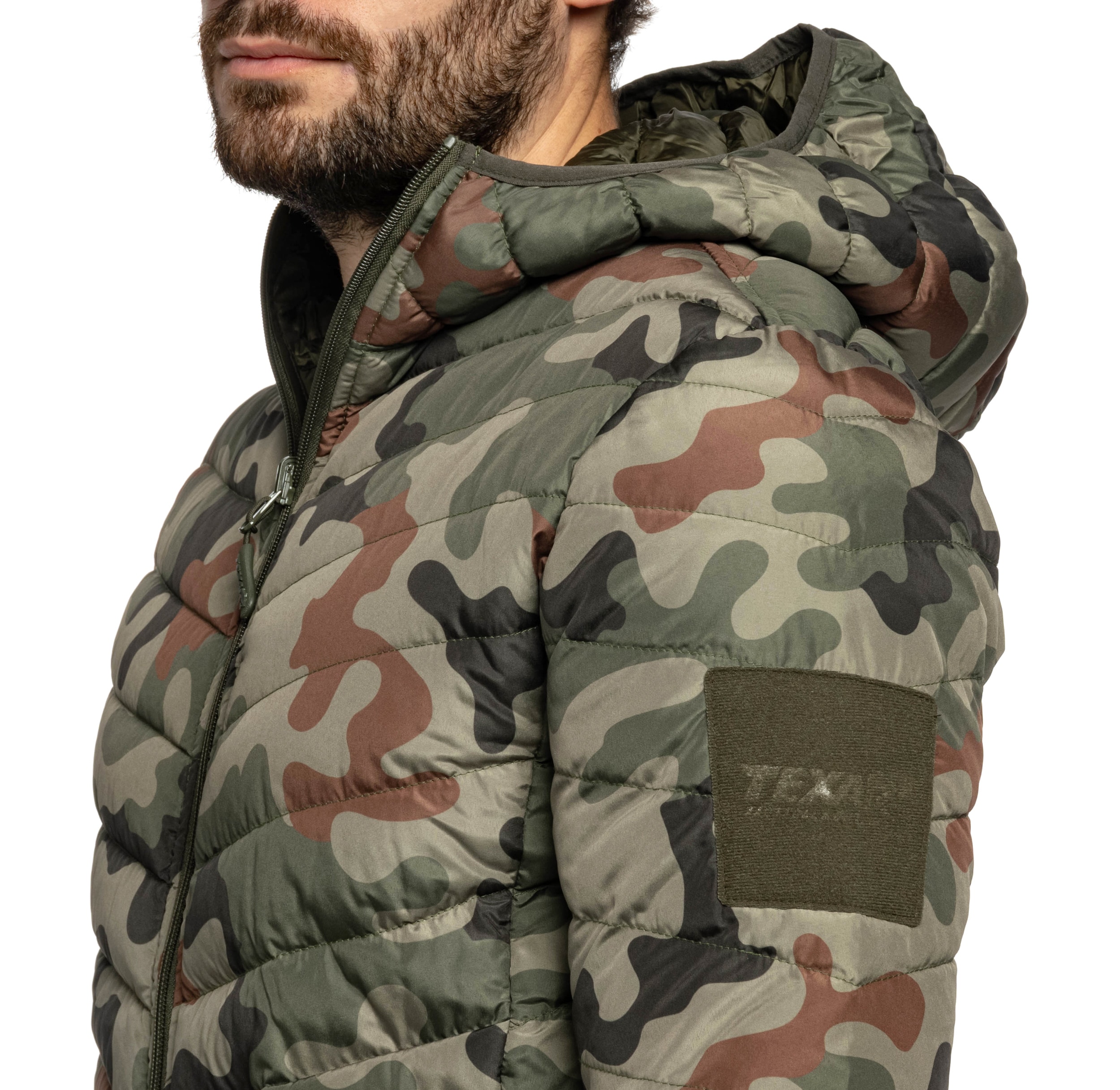 Куртка пухова двостороння Texar Reverse - Olive/wz.93 Pantera PL Woodland