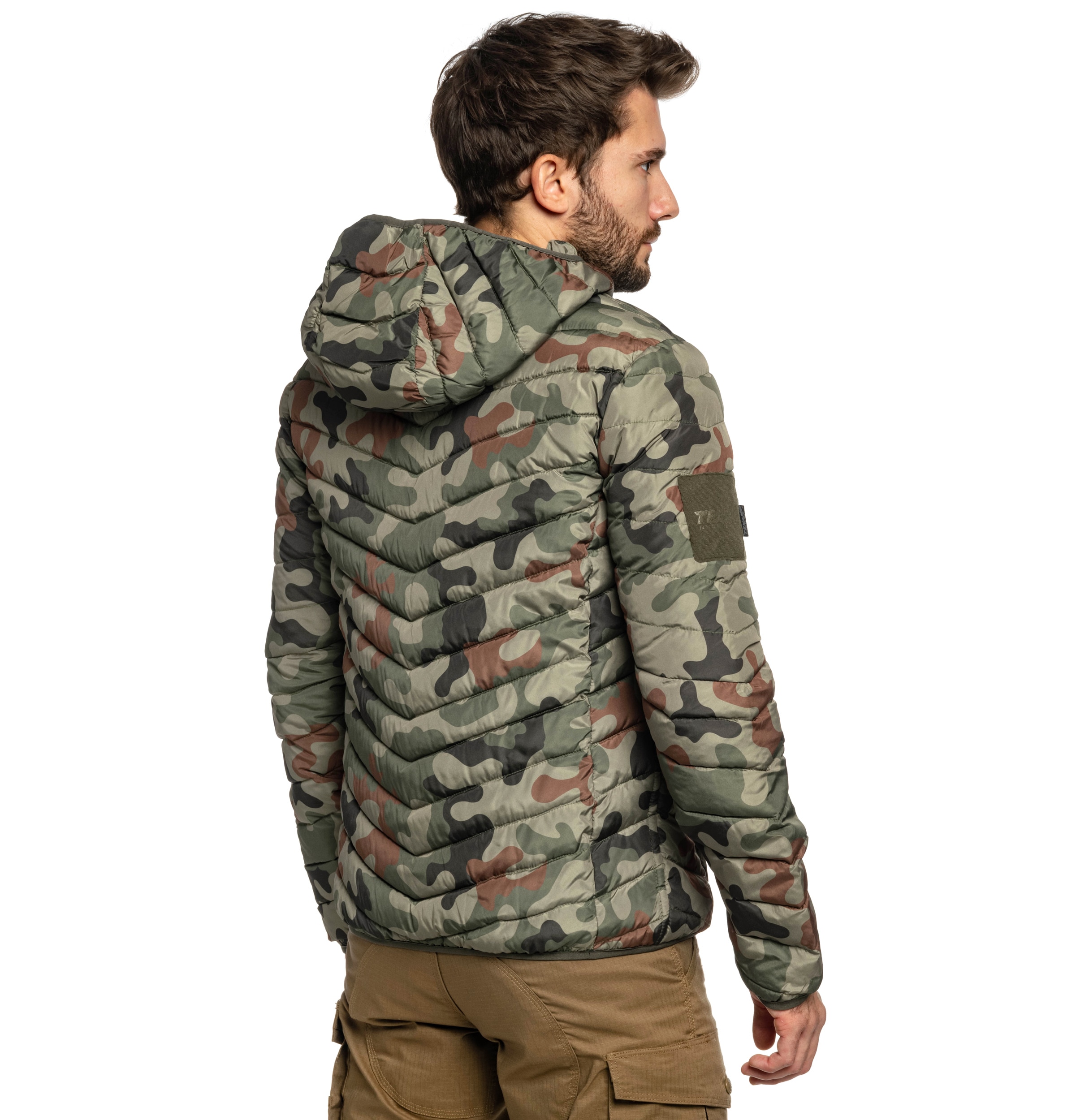 Куртка пухова двостороння Texar Reverse - Olive/wz.93 Pantera PL Woodland