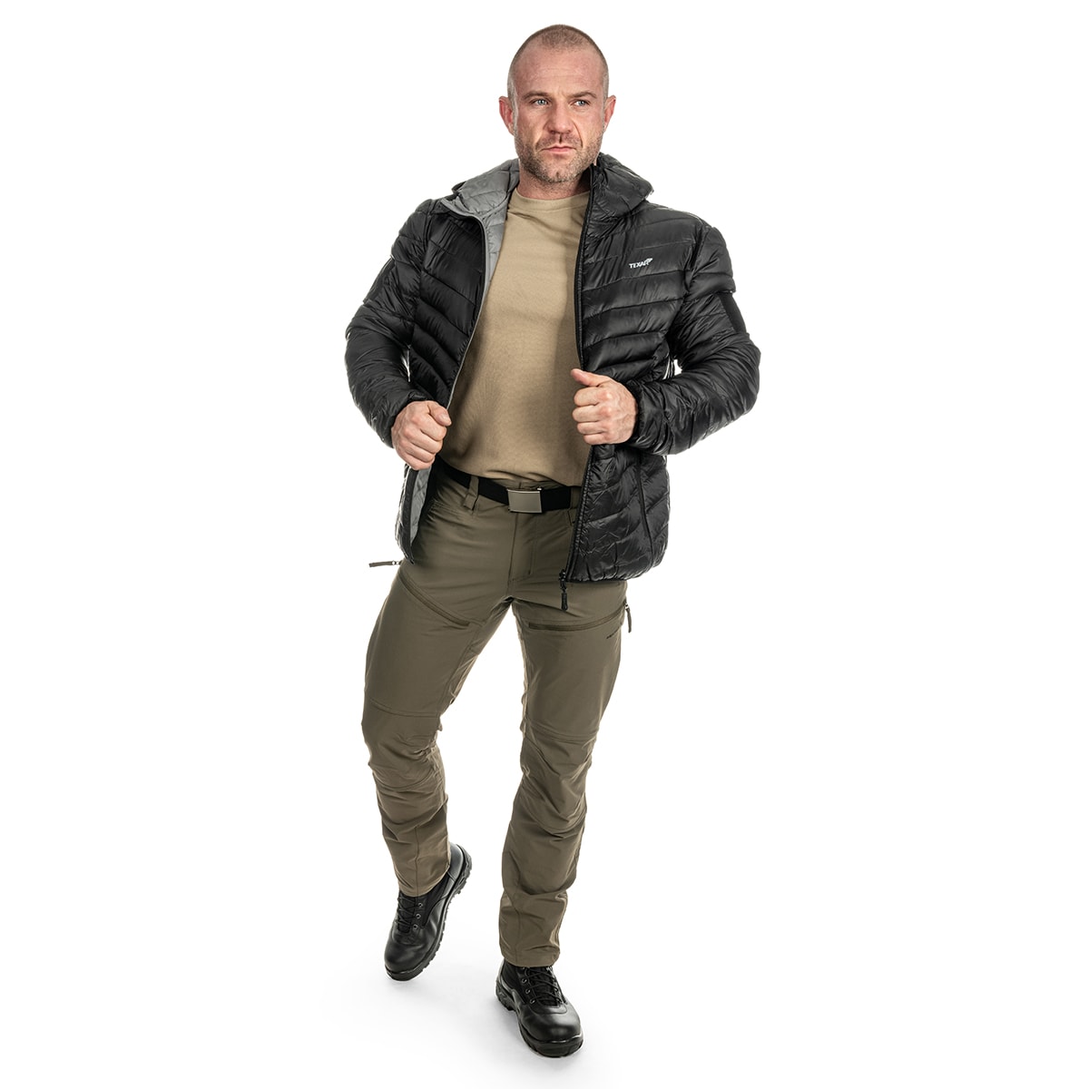 Kurtka puchowa dwustronna Texar Reverse - Black/Grey