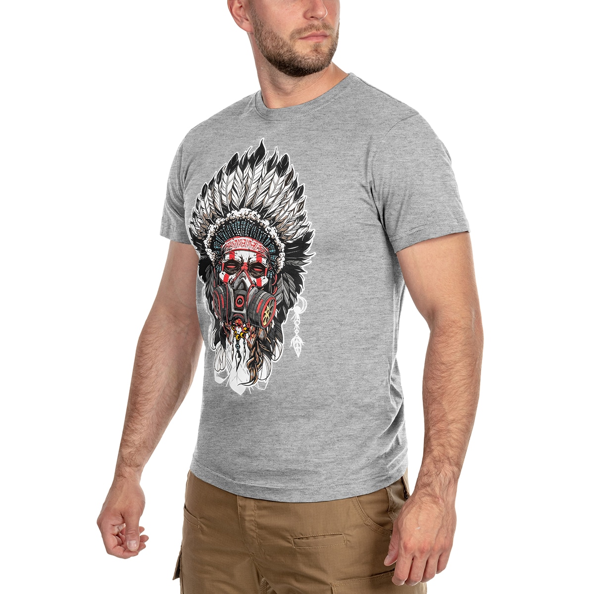 Koszulka T-Shirt Voyovnik Indian Chief - Szara 