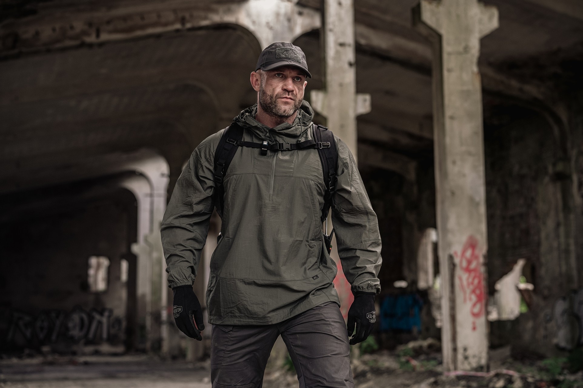 Kurtka Helikon Windrunner Windshirt WindPack - Alpha Green