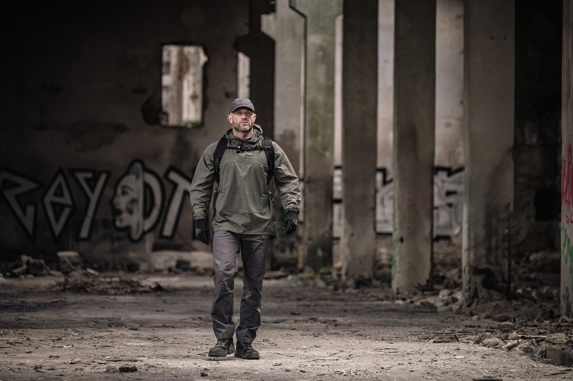 Kurtka Helikon Windrunner Windshirt WindPack - Alpha Green