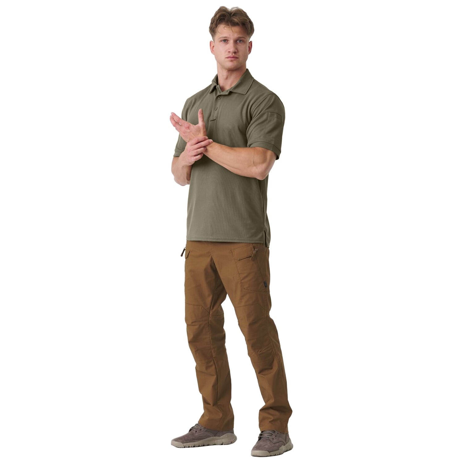 Koszulka termoaktywna Polo Helikon UTL TopCool - Adaptive Green