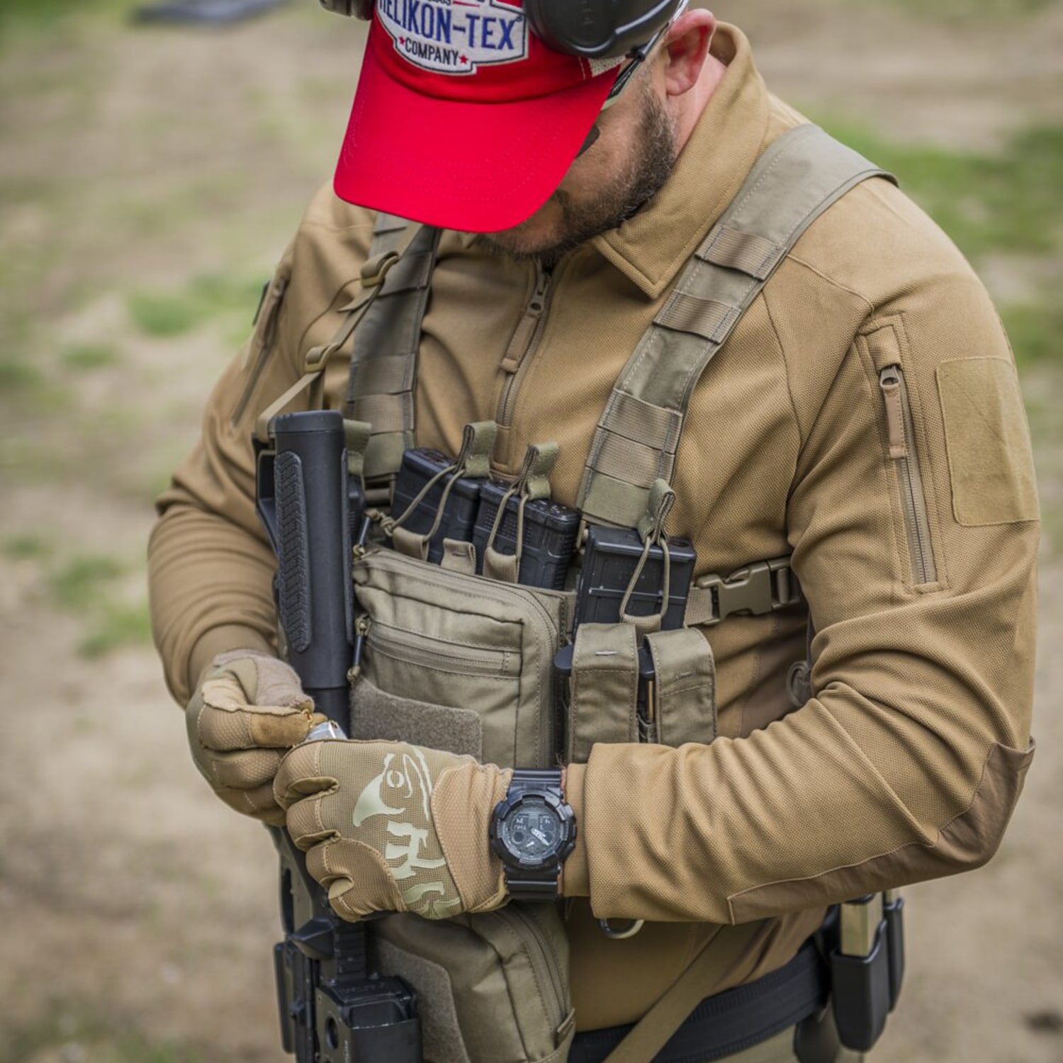 Koszulka polo Helikon-Tex Range Long Sleeve - Coyote