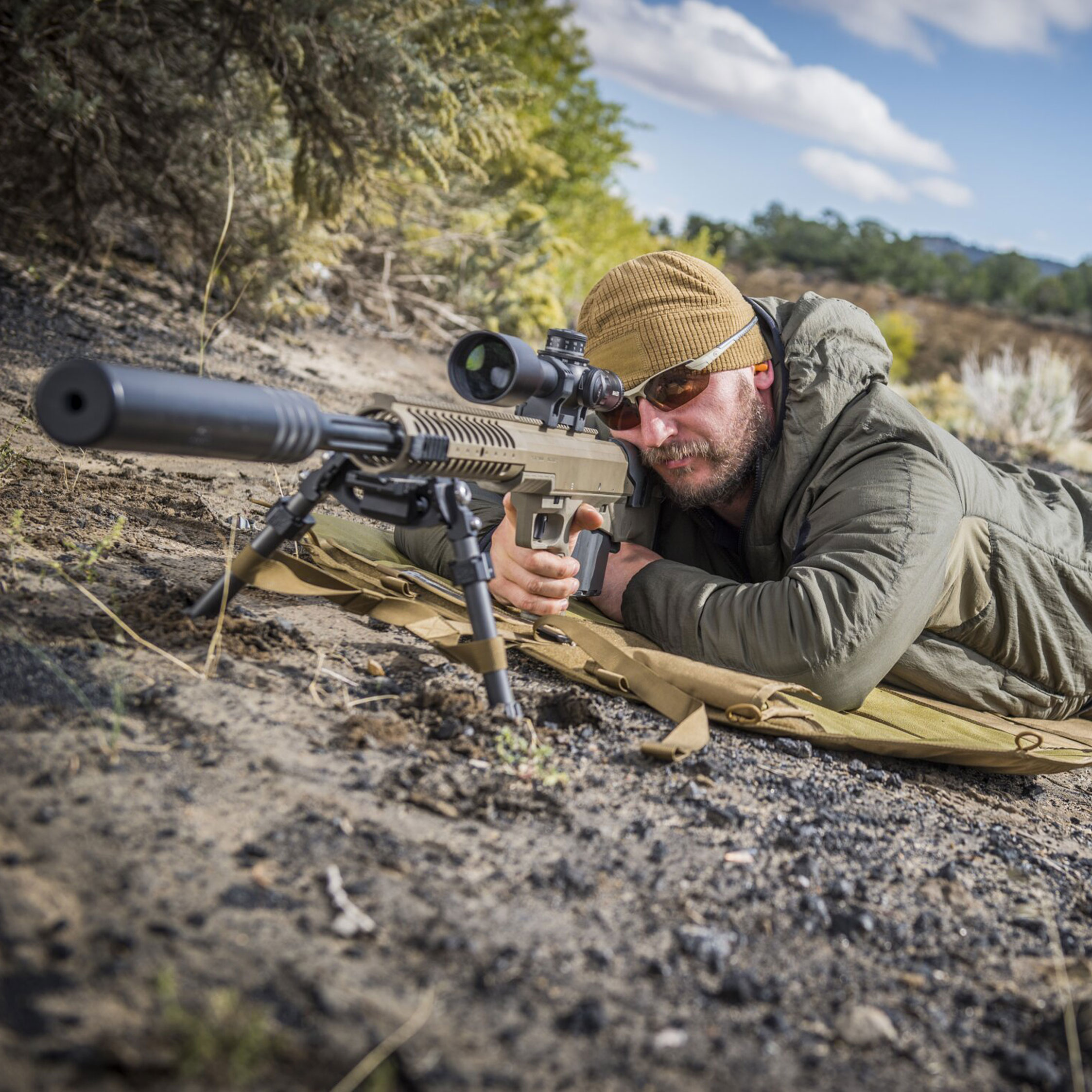 Шапка Helikon-Tex Range Beanie Grid Fleece - Coyote