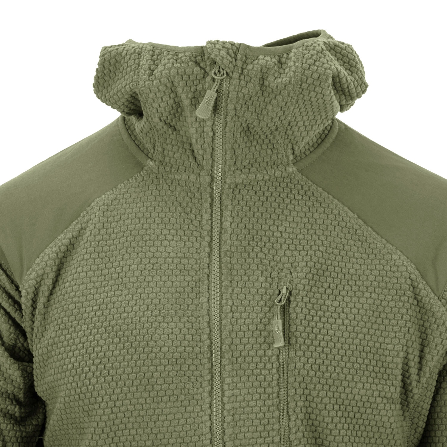 Polar Helikon-Tex Alpha Hoodie Grid Fleece - Olive Green