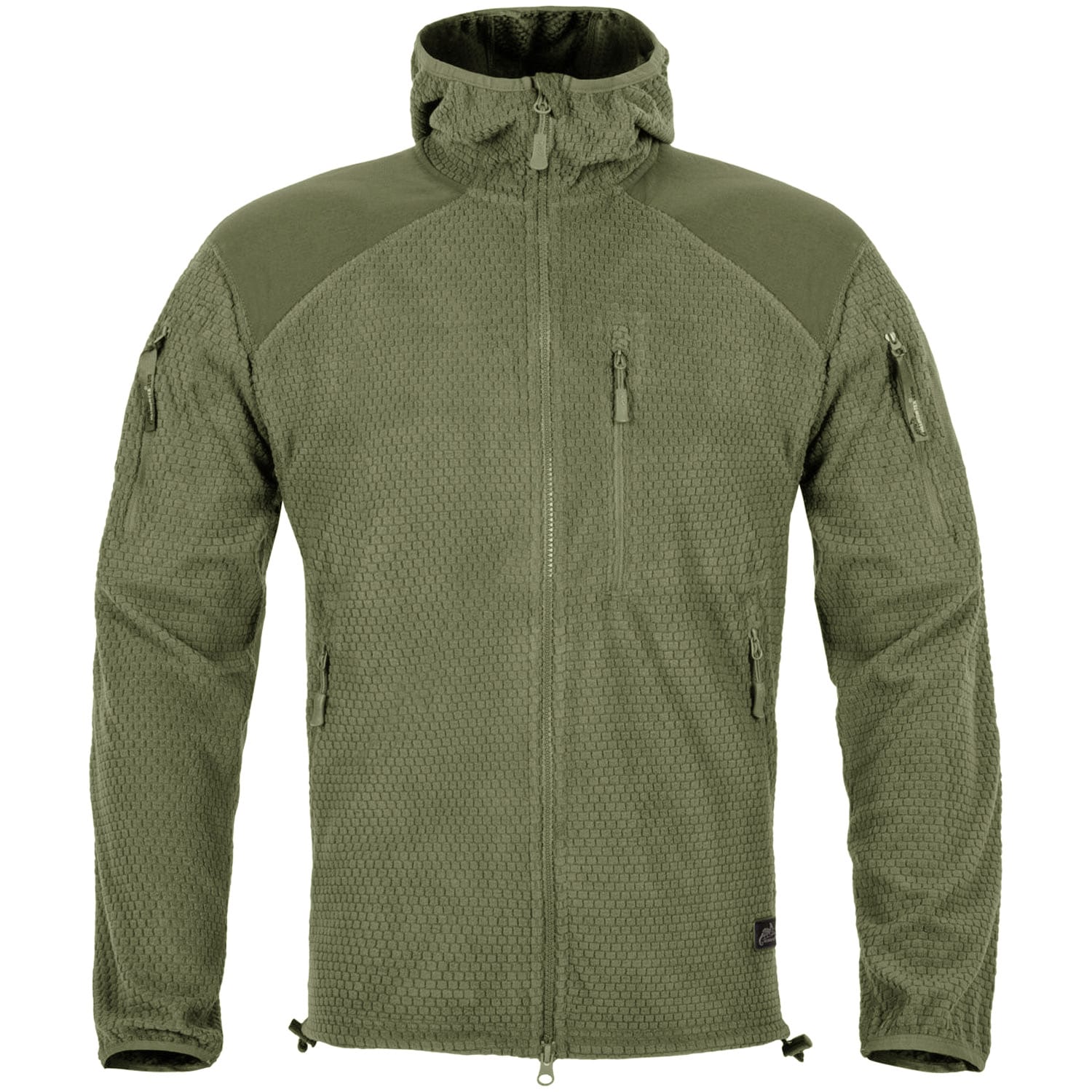 Polar Helikon-Tex Alpha Hoodie Grid Fleece - Olive Green