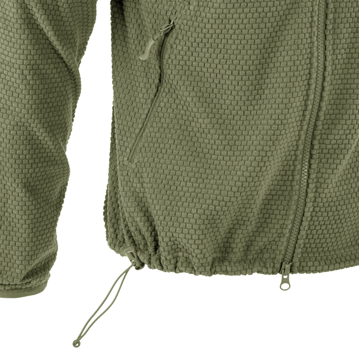 Polar Helikon-Tex Alpha Hoodie Grid Fleece - Olive Green