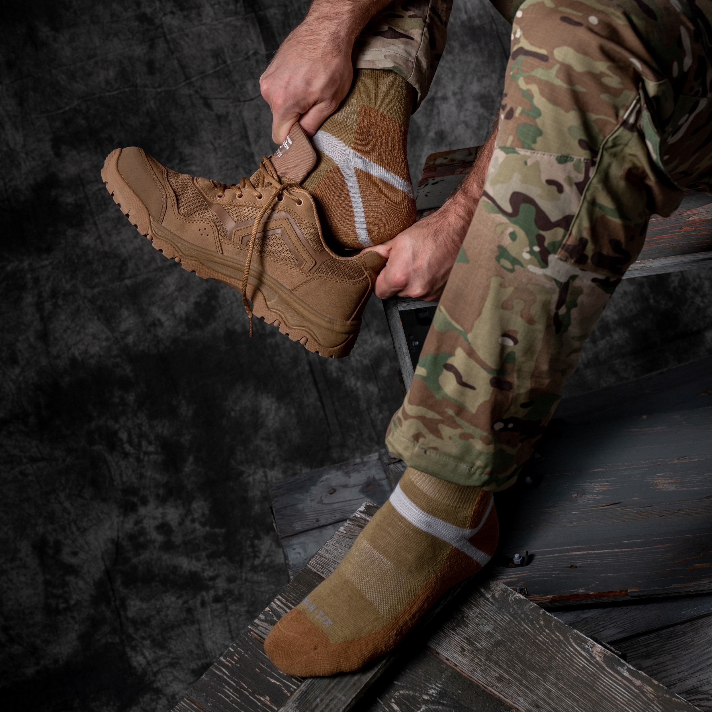 Skarpety Helikon-Tex Merino - Olive Green/Coyote