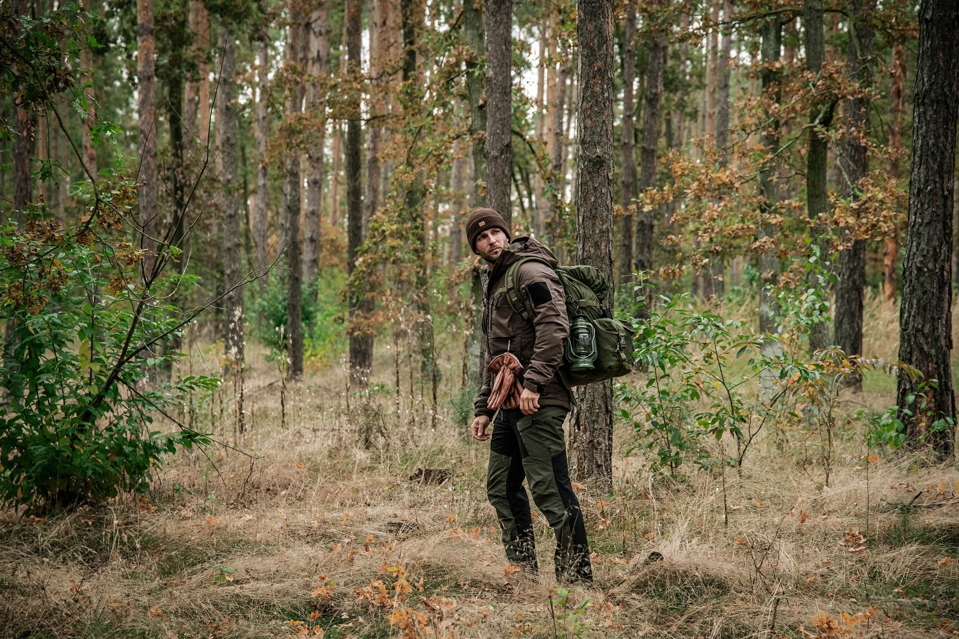 Spodnie Helikon Hybrid Outback DuraCanvas - Taiga Green/Black