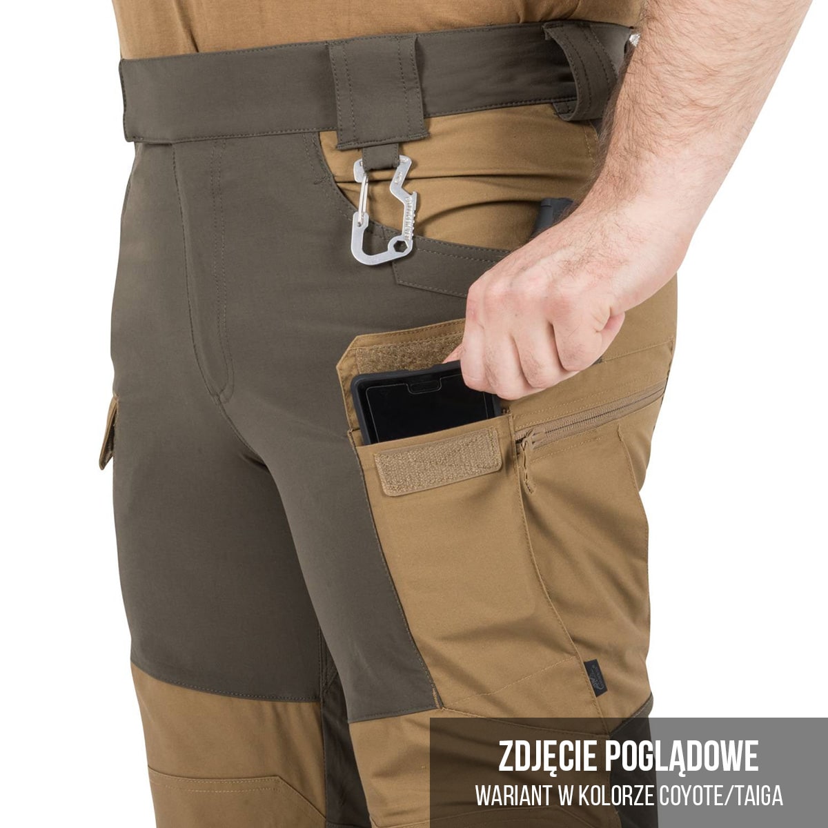 Spodnie Helikon-Tex Hybrid Outback DuraCanvas - Coyote/Black
