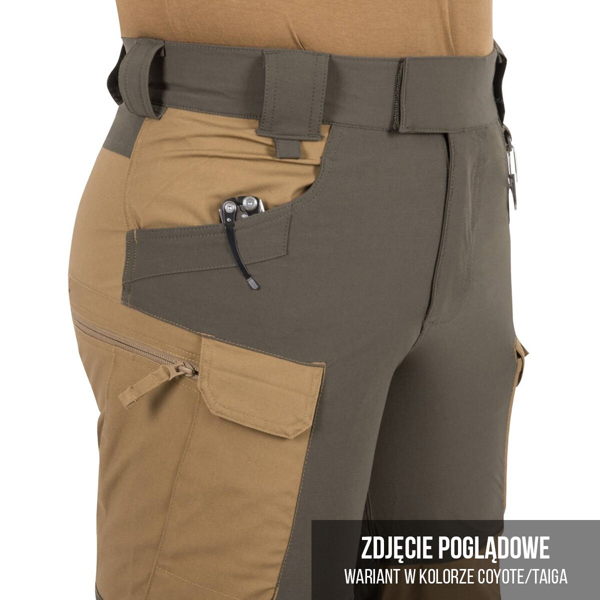 Spodnie Helikon-Tex Hybrid Outback DuraCanvas - Coyote/Black