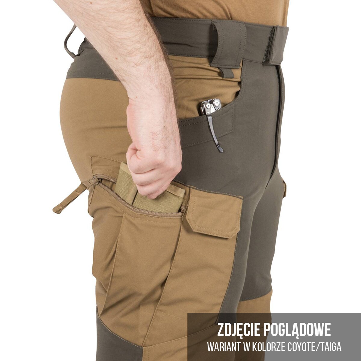 Spodnie Helikon-Tex Hybrid Outback DuraCanvas - Coyote/Black