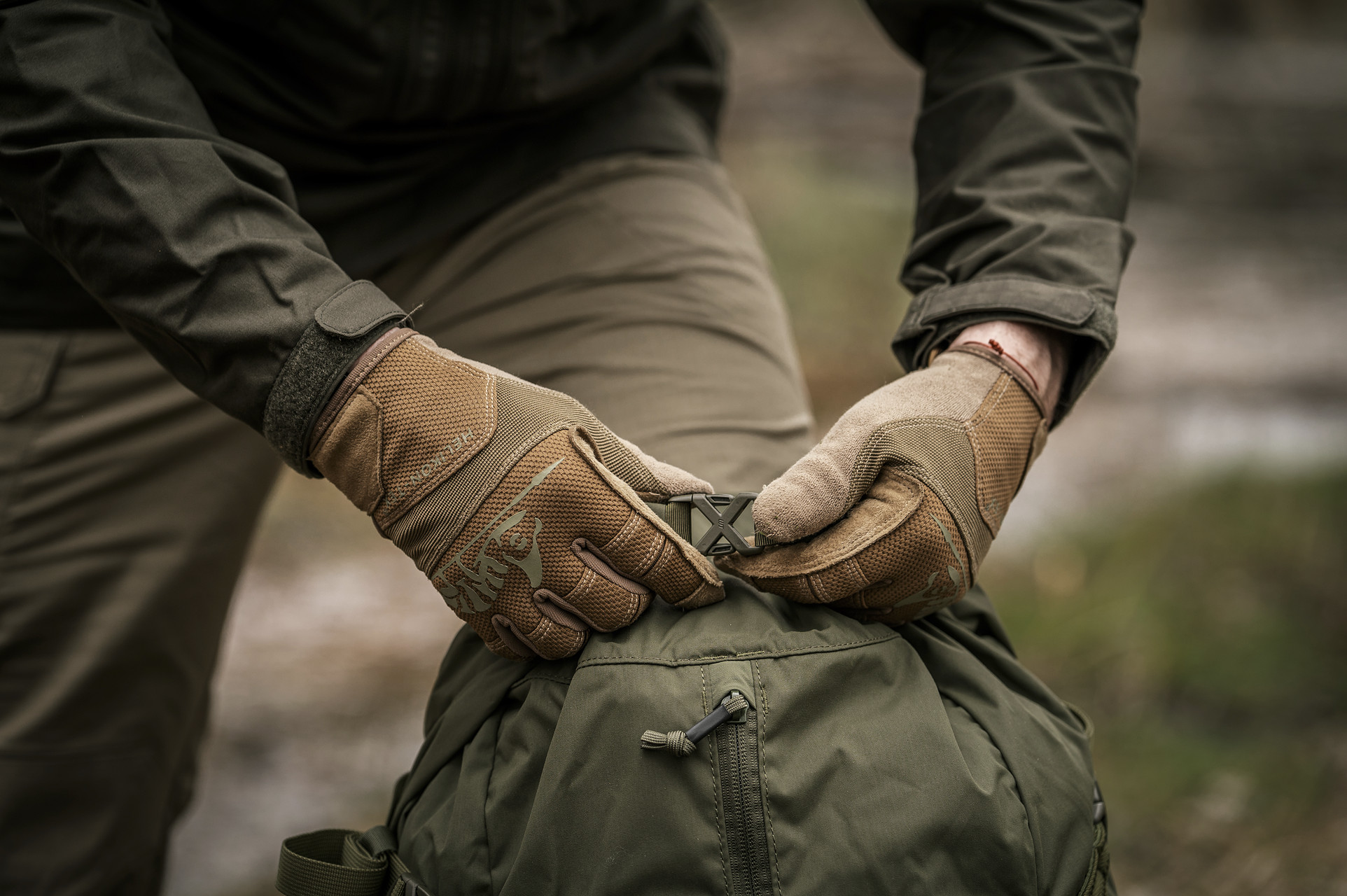 Rękawice Helikon Range Tactical - Coyote/Adaptive Green