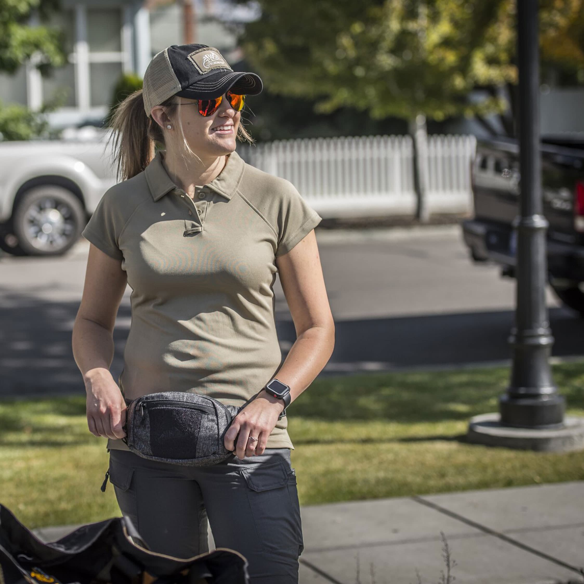 Koszulka termoaktywna Polo Helikon-Tex Women's UTL TopCool Lite - Khaki