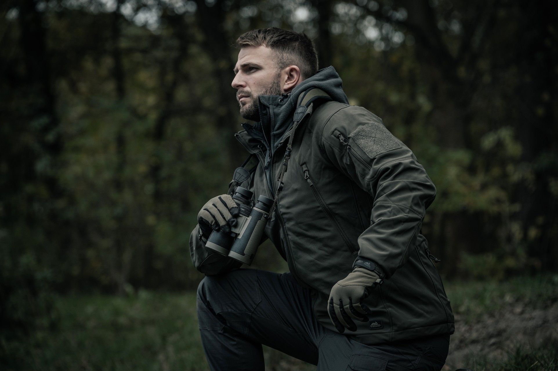 Kurtka Helikon-Tex Gunfighter Softshell Shark Skin Windblocker - Taiga Green