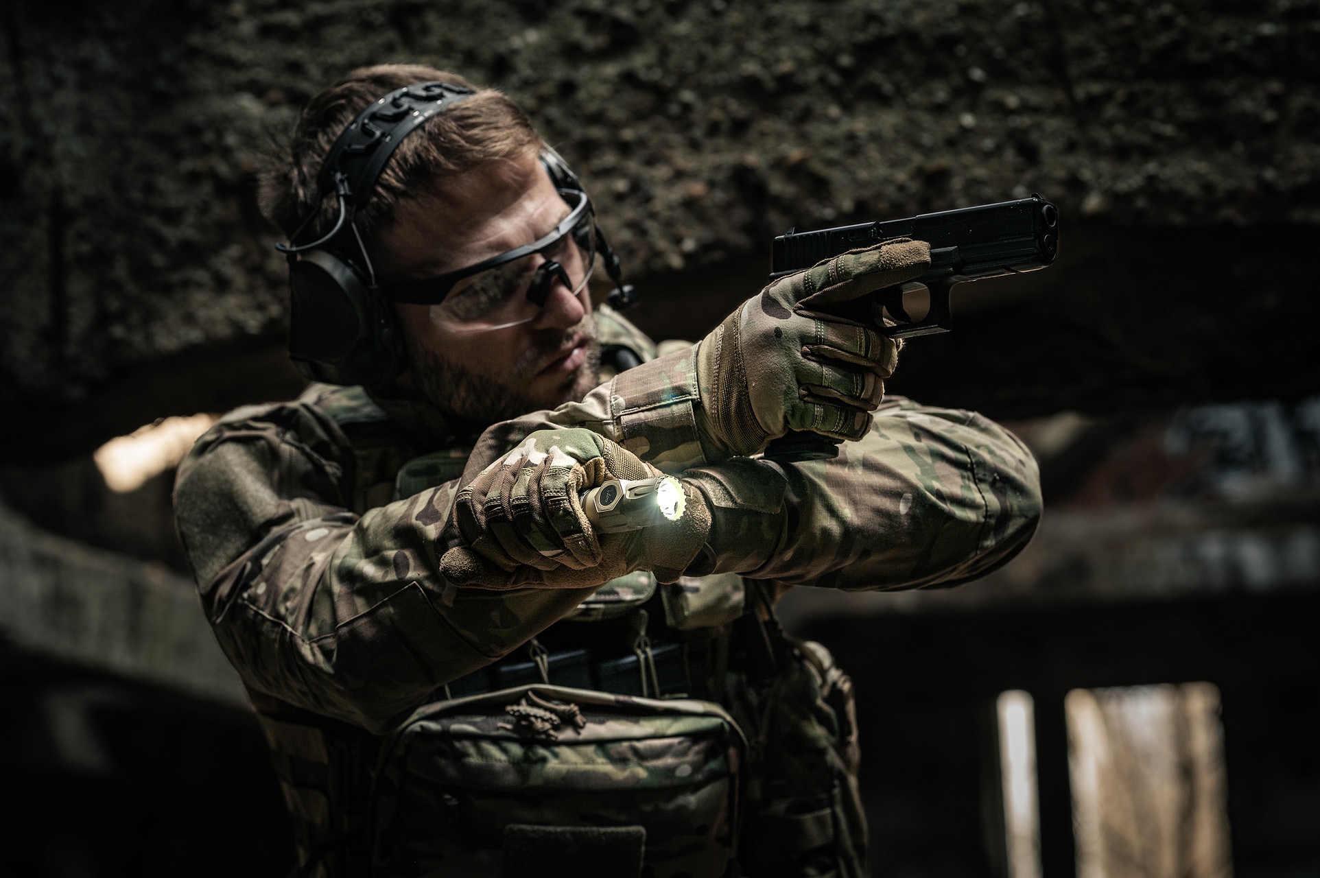 Rękawice Helikon Range Tactical - MultiCam/Coyote