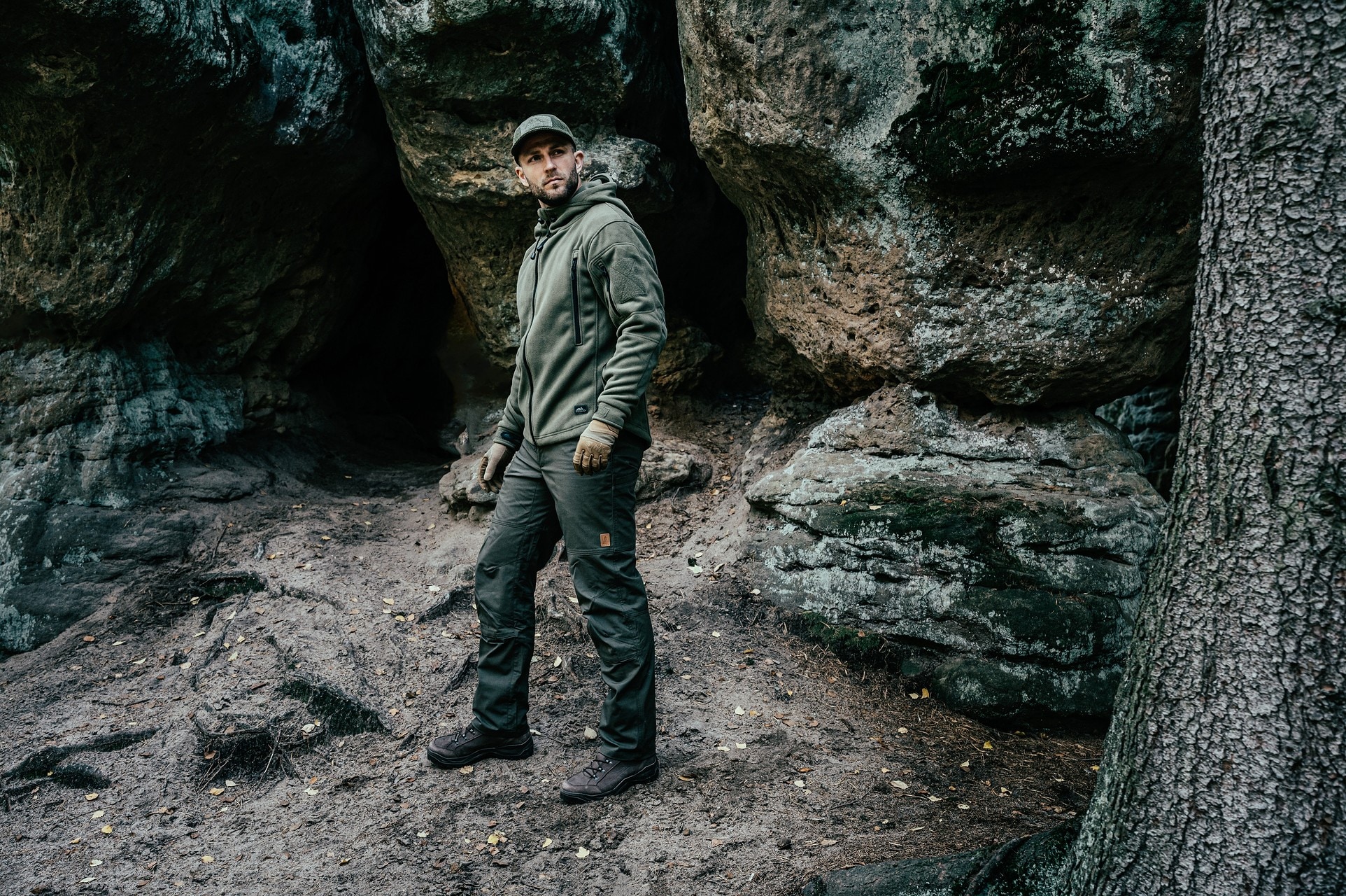 Spodnie Helikon Woodsman - Taiga Green