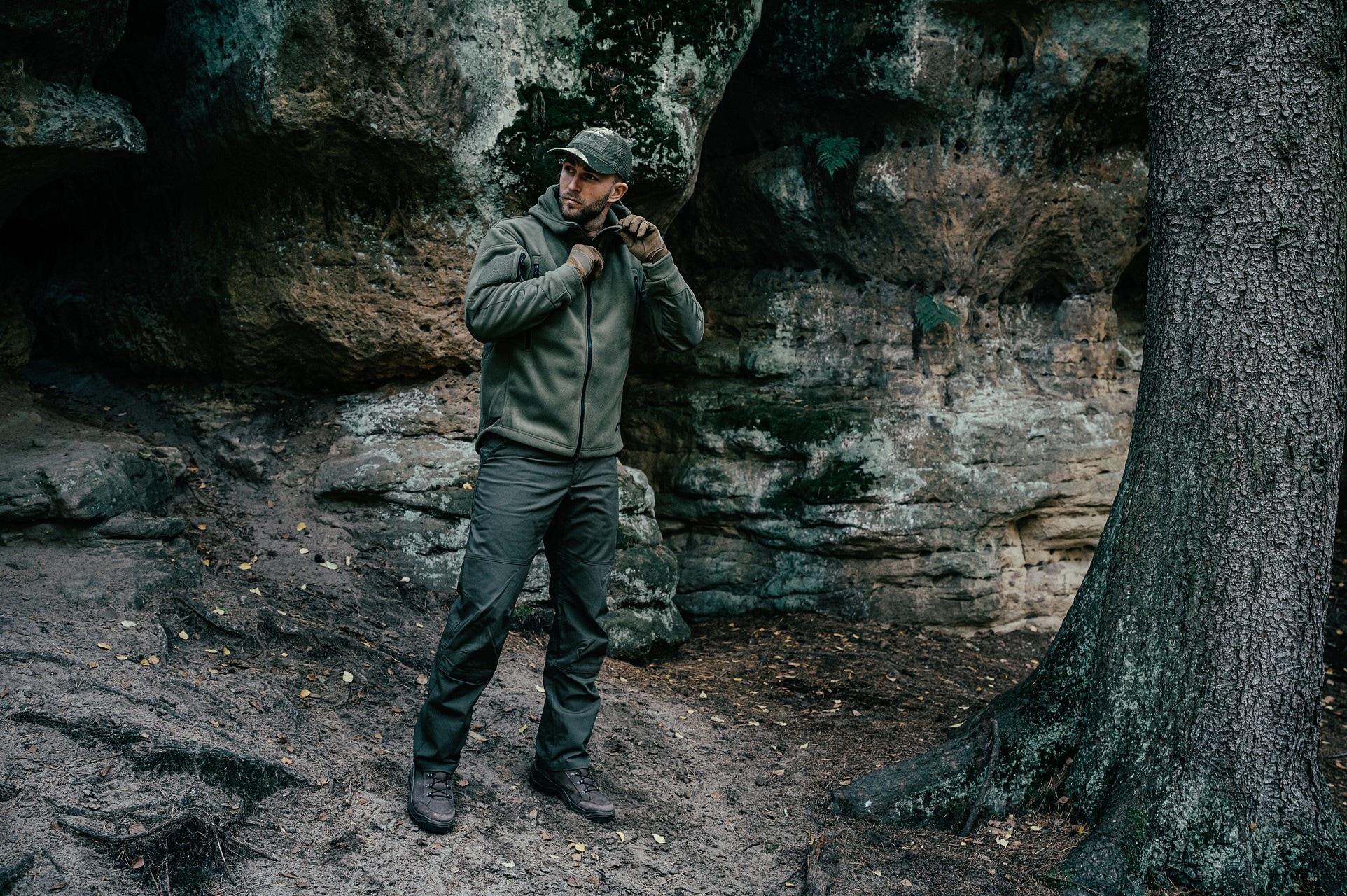 Spodnie Helikon Woodsman - Taiga Green