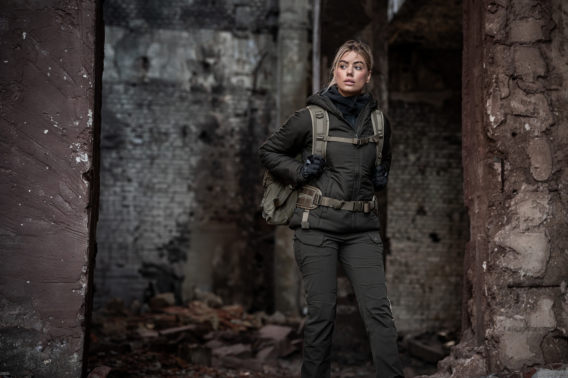 Kurtka damska Helikon-Tex Wolfhound Hoodie - Taiga Green