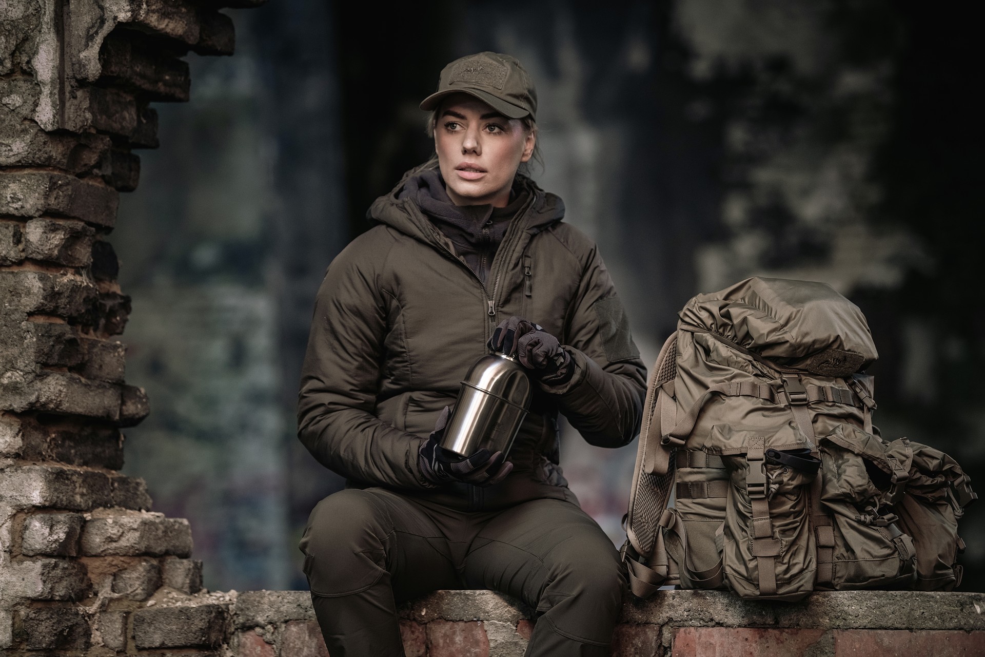 Kurtka damska Helikon-Tex Wolfhound Hoodie - Taiga Green