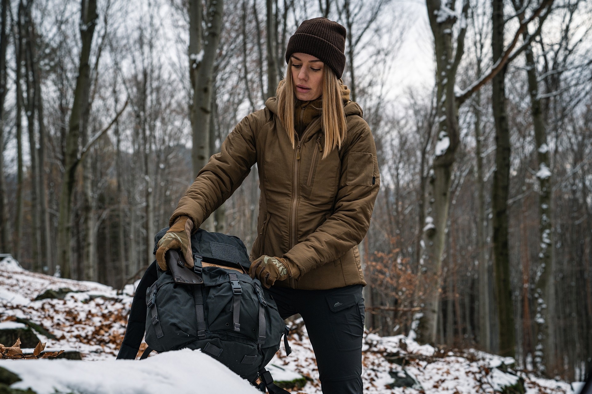 Kurtka damska Helikon-Tex Wolfhound Hoodie - Coyote