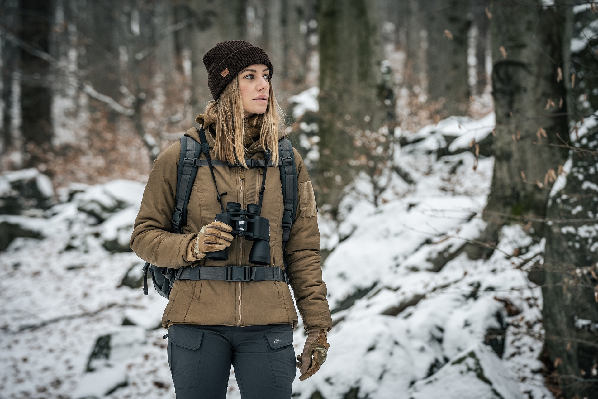 Kurtka damska Helikon-Tex Wolfhound Hoodie - Coyote