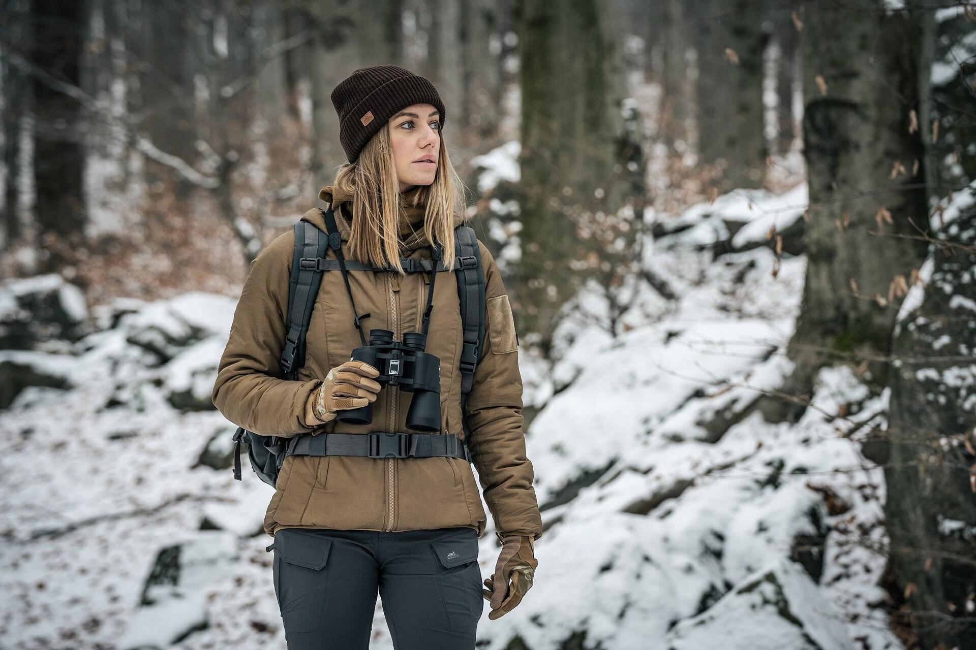 Kurtka damska Helikon Wolfhound Hoodie - Coyote