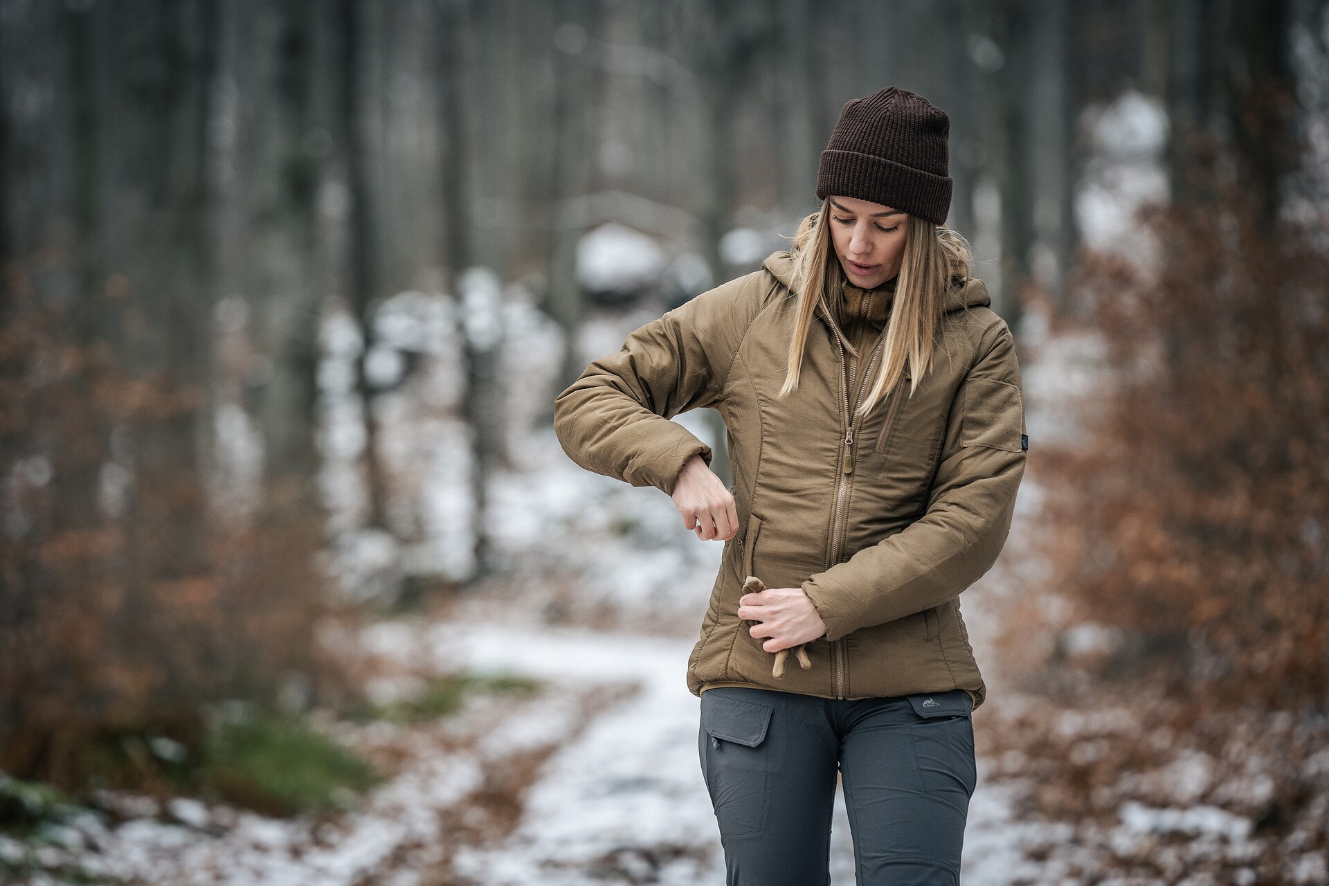 Kurtka damska Helikon Wolfhound Hoodie - Coyote