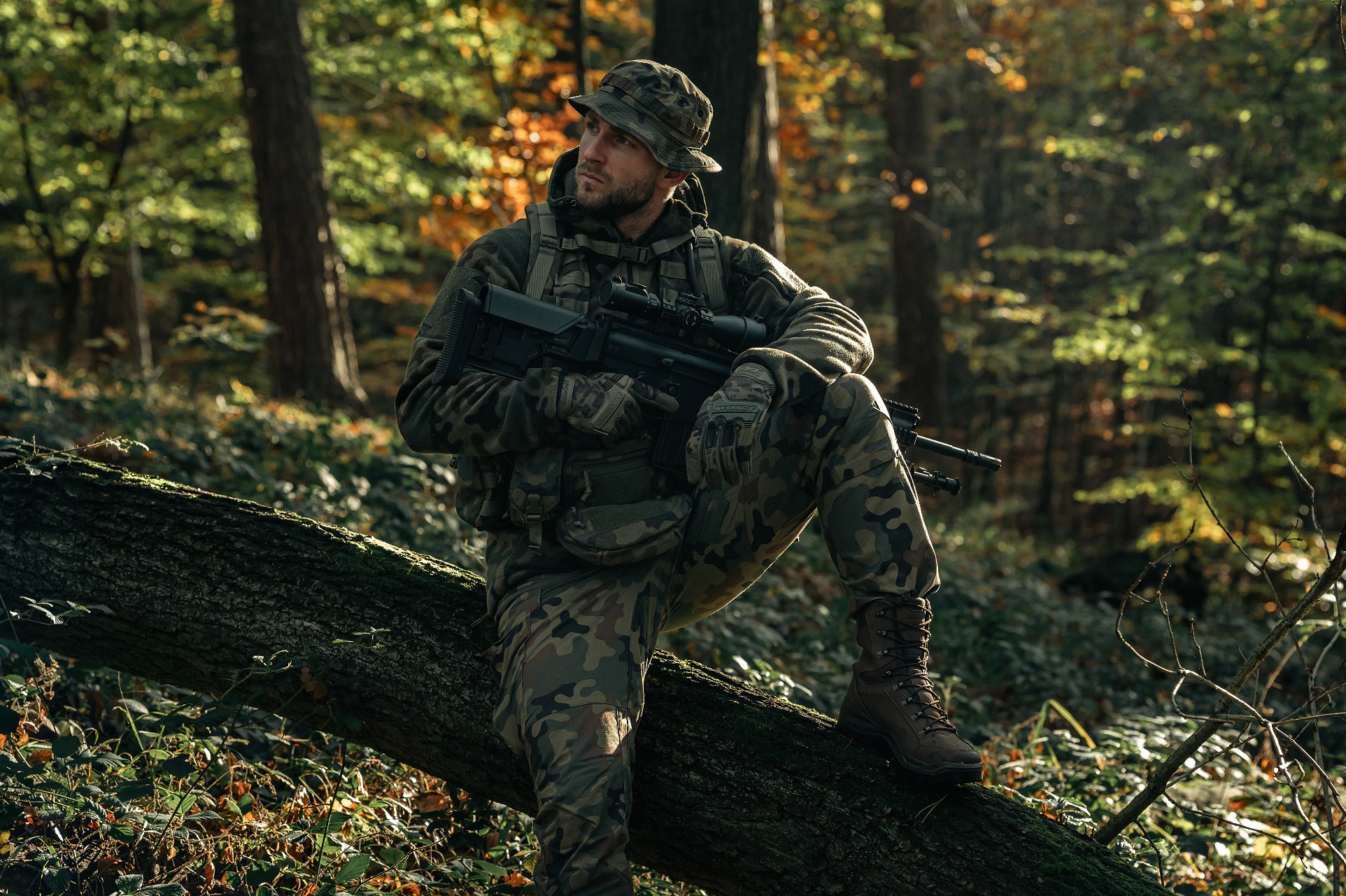 Spodnie mundurowe Helikon-Tex SFU Next Mk2 Pants PolyCotton Rip-Stop - wz.93 Pantera PL Woodland