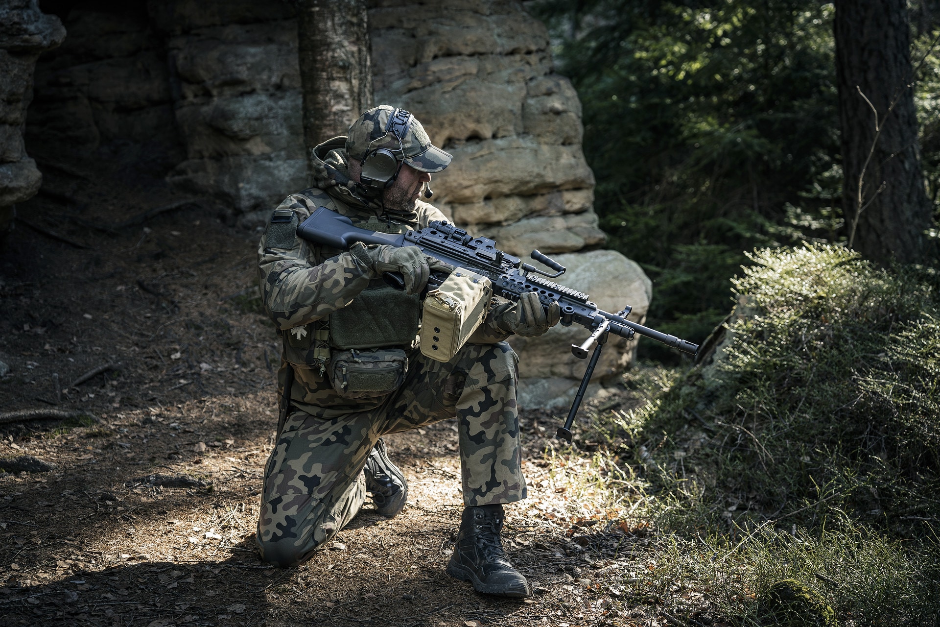 Spodnie mundurowe Helikon-Tex SFU Next Mk2 Pants PolyCotton Rip-Stop - wz.93 Pantera PL Woodland