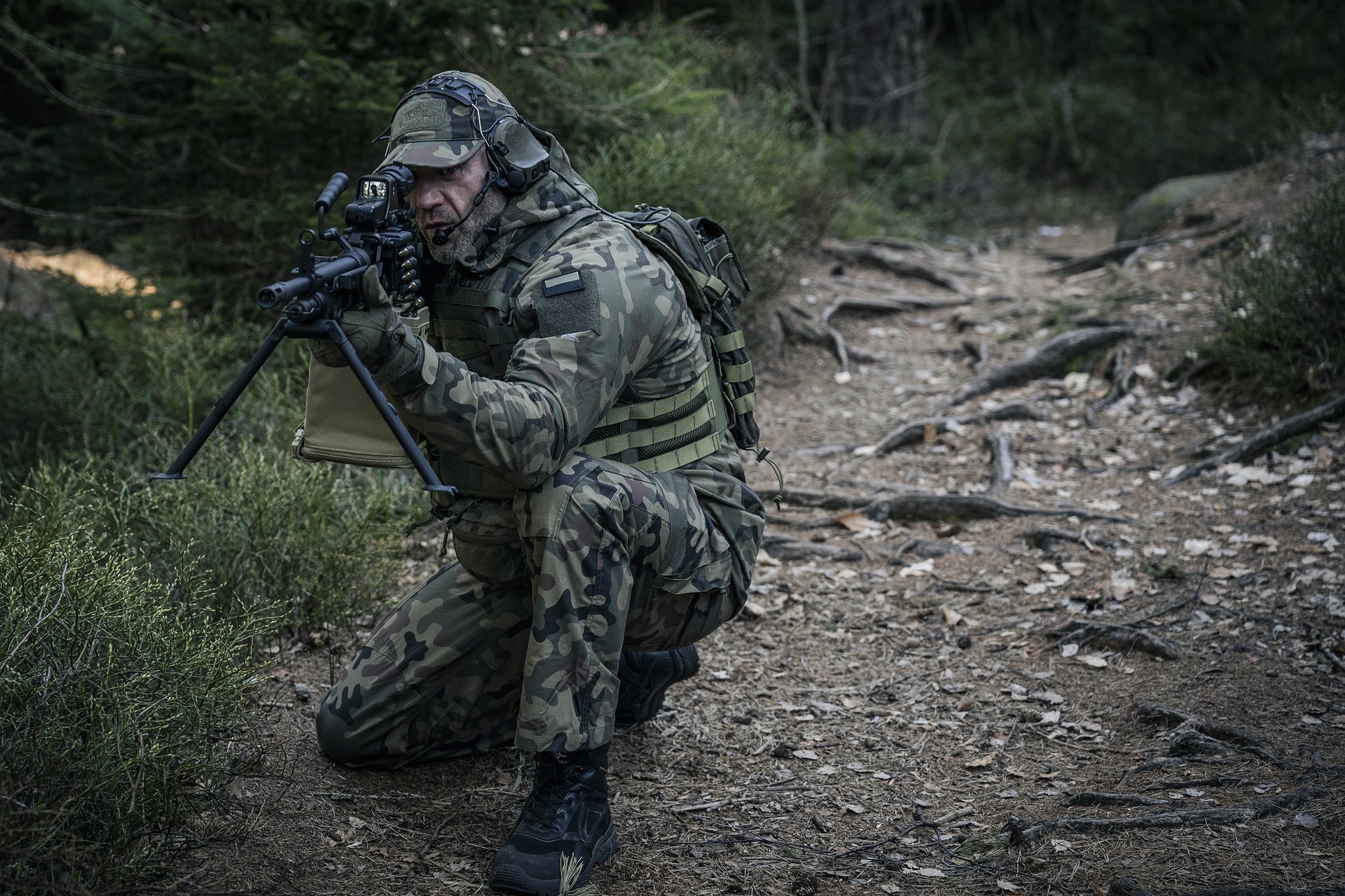 Spodnie mundurowe Helikon-Tex SFU Next Mk2 Pants PolyCotton Rip-Stop - wz.93 Pantera PL Woodland