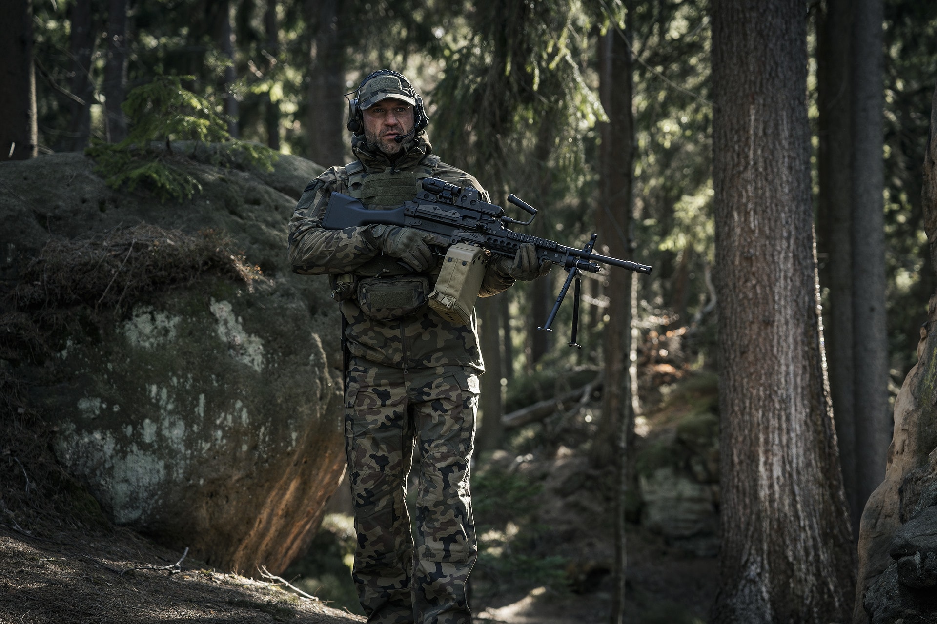 Spodnie mundurowe Helikon-Tex SFU Next Mk2 Pants PolyCotton Rip-Stop - wz.93 Pantera PL Woodland