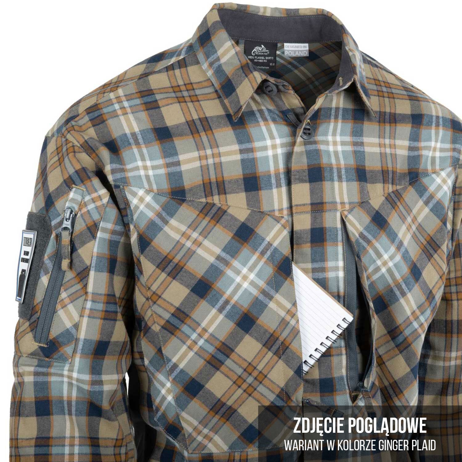 Koszula Helikon-Tex MBDU Flannel - Slate Blue Checkered