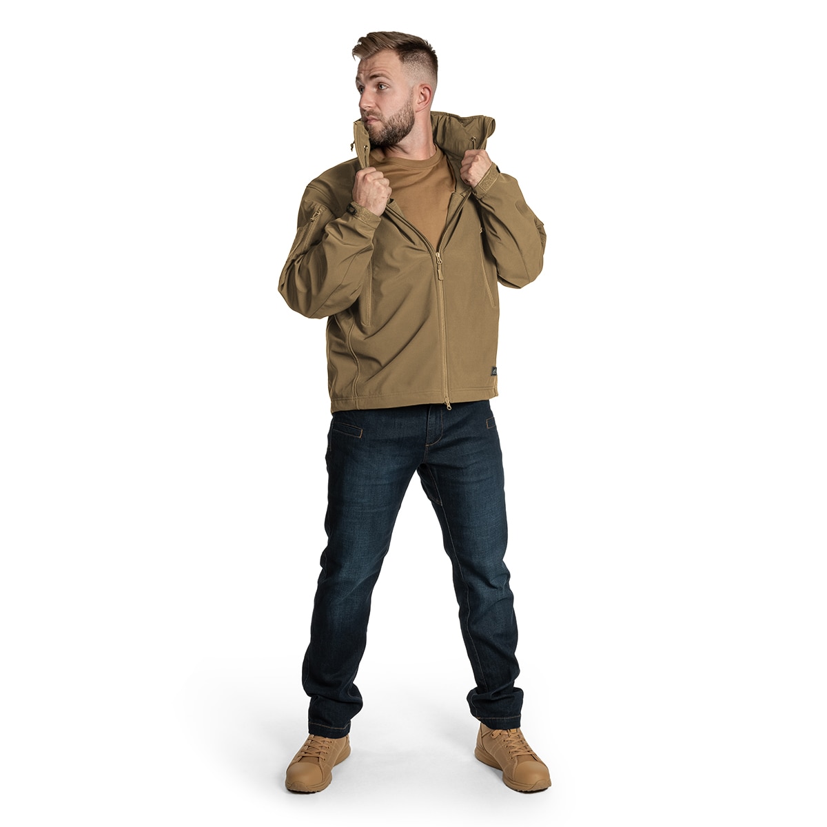 Kurtka Helikon-Tex Gunfighter Softshell Shark Skin Windblocker - Coyote