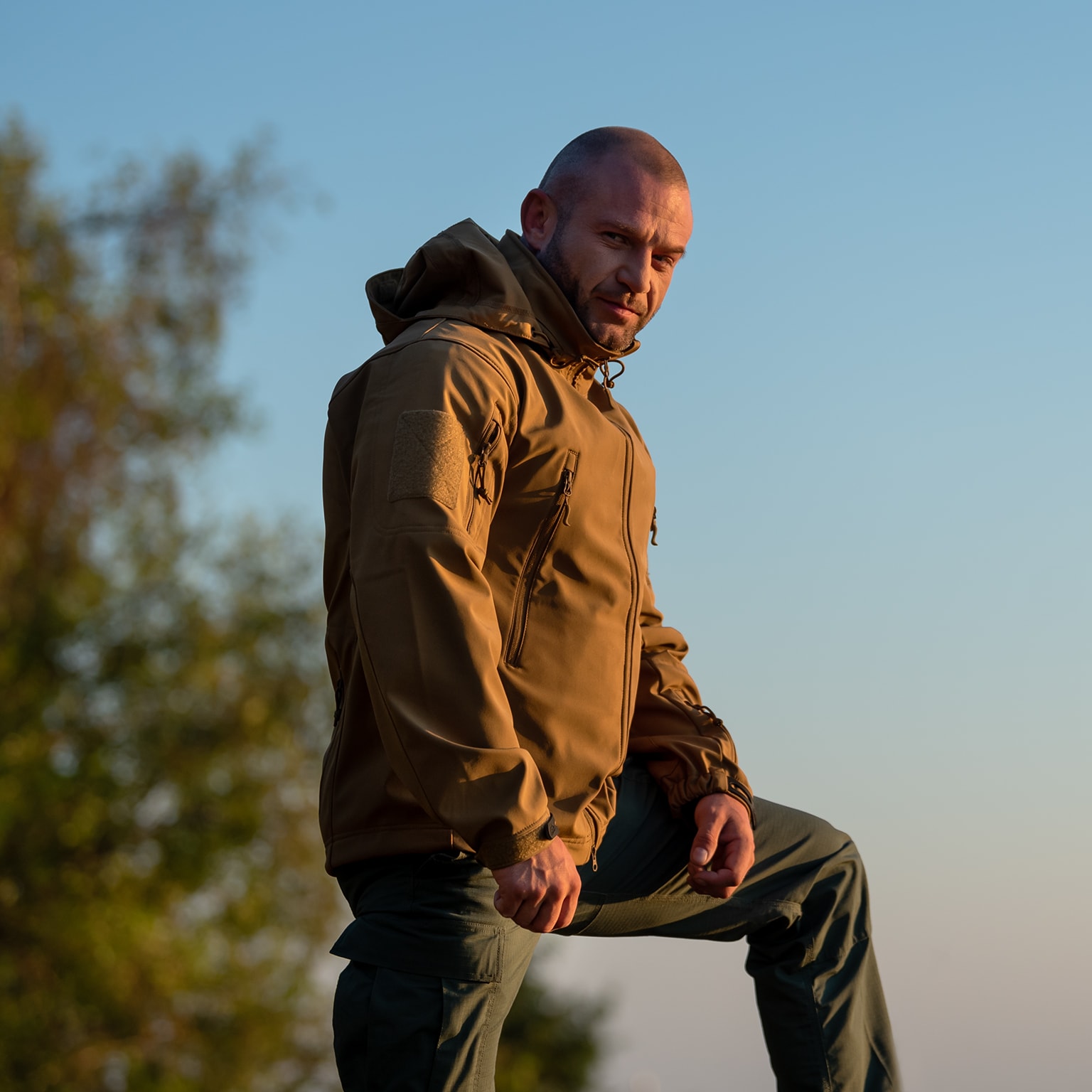 Kurtka Helikon-Tex Gunfighter Softshell Shark Skin Windblocker - Coyote